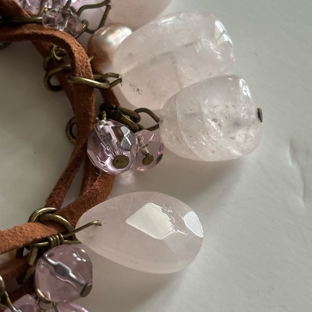 Uniquely Handcrafted Rose Quartz Bracelet